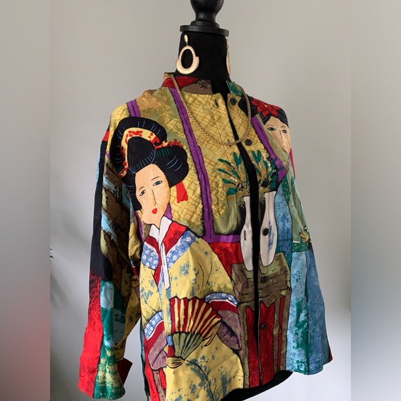 Women 100%silk jacket - Picture 2 of 4